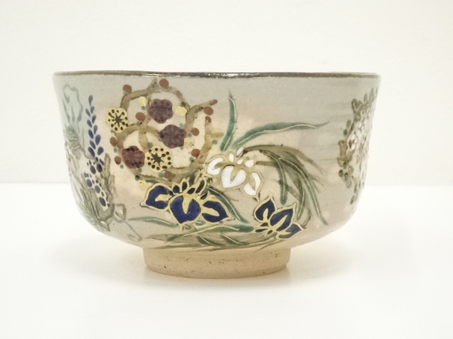 道具 ] - 道具 京焼 麗華造 乾山写丸紋草花茶碗（共箱） | ネット